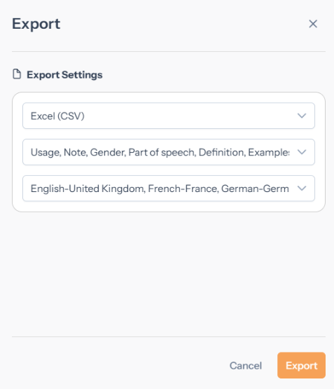 A screenshot of a export settings

AI-generated content may be incorrect.